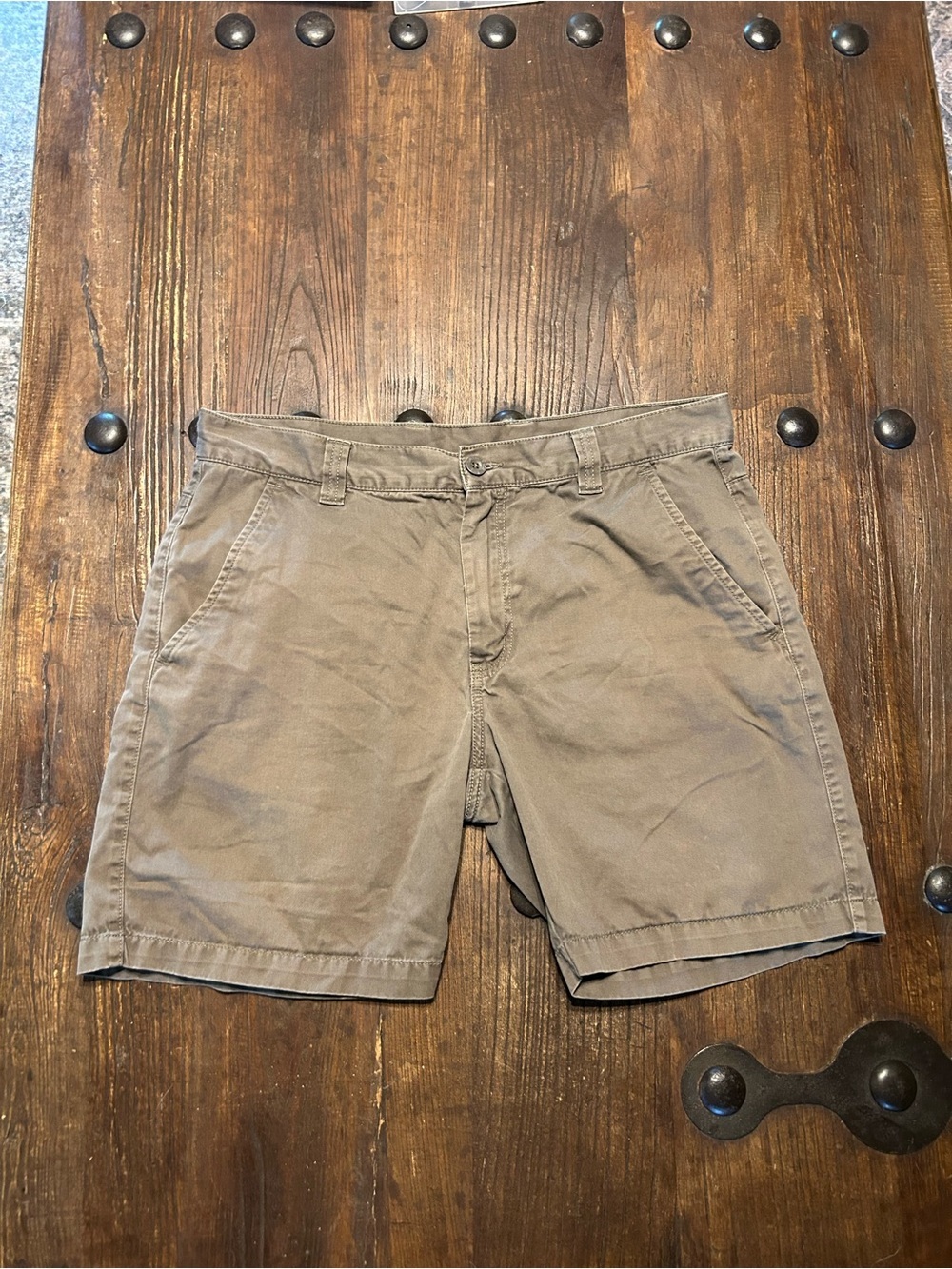 The North Face Men's Brown Flat-Front Casual Shorts
